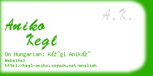 aniko kegl business card